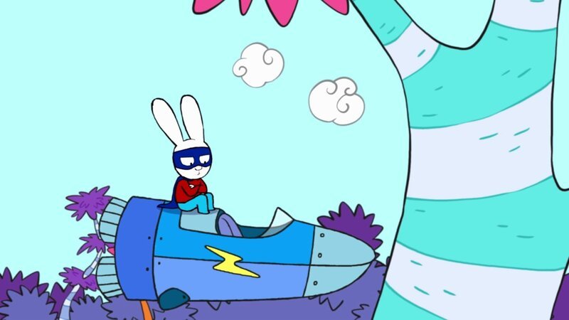 Superhase ist nach dem Streit mit seinem besten Freund eingeschnappt. – Bild: ZDF und GO-N Productions