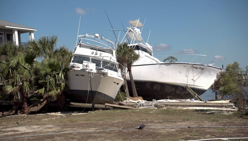 Hurrikan Sally hat Floridas Küsten verwüstet und Schiffsbergern lukrative Aufträge verschafft. – Bild: phoenix/​ZDF/​Renowned Films Limited
