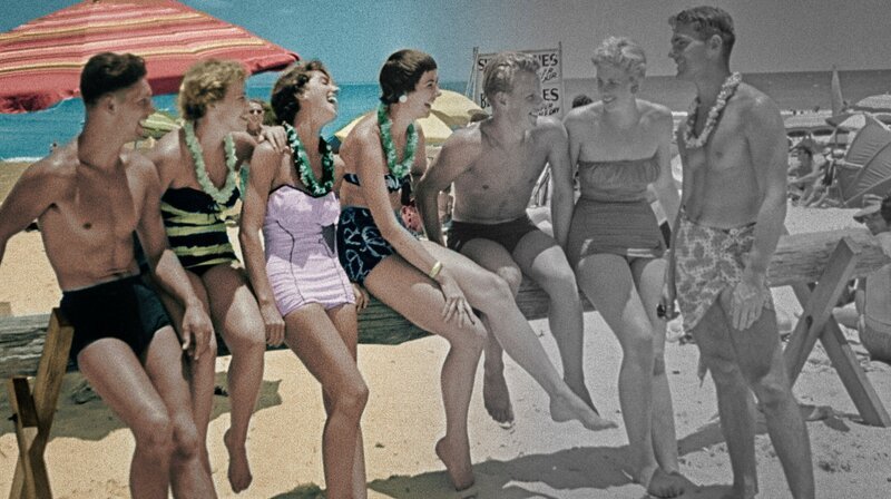 Das neu kolorierte Archivmaterial in dieser vierteiligen Dokumentarserie löscht die Distanz aus, die der monochrome Film der Vergangenheit gibt. Diese Geschichten helfen uns, das moderne Australien und seine Menschen zu verstehen. – Bild: phoenix/​ZDF/​SBS