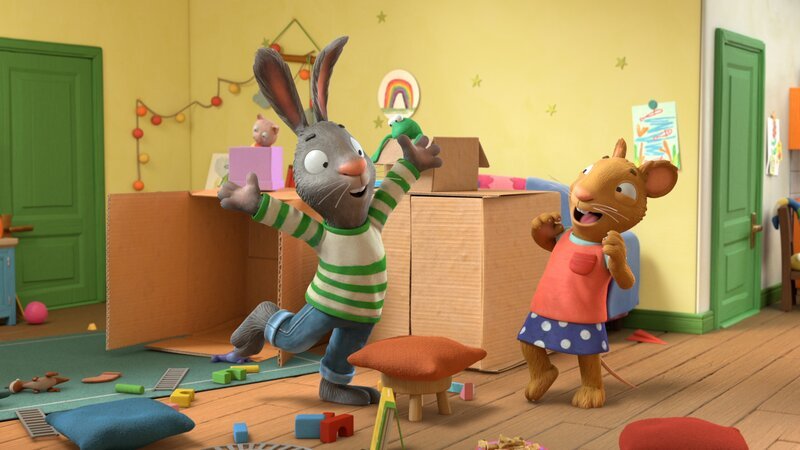 Pip und Posy bauen die Mega-Höhle. Hurra! – Bild: ZDF/​Magic Light Pictures LTD