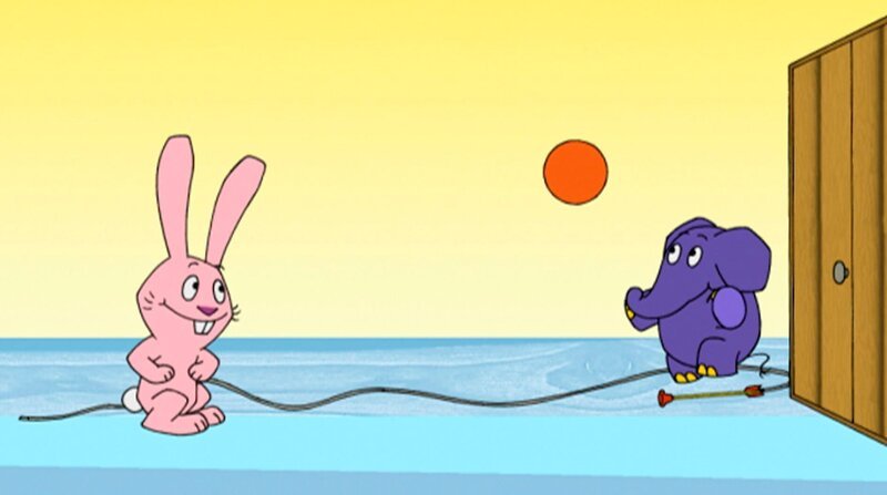 Bei Hase und Elefant geht es tierisch rund zu. – Bild: WDR /​ Friedrich Streich & Trickstudio /​ Matthias Bruhn