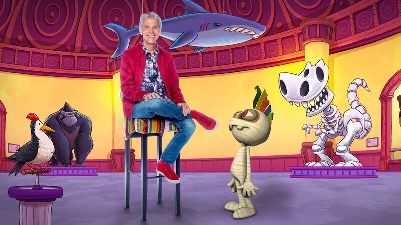 Thomas Brezina und Ramfetz im Saal der Tiere – Bild: ORF /​ Günther Pichlkostner