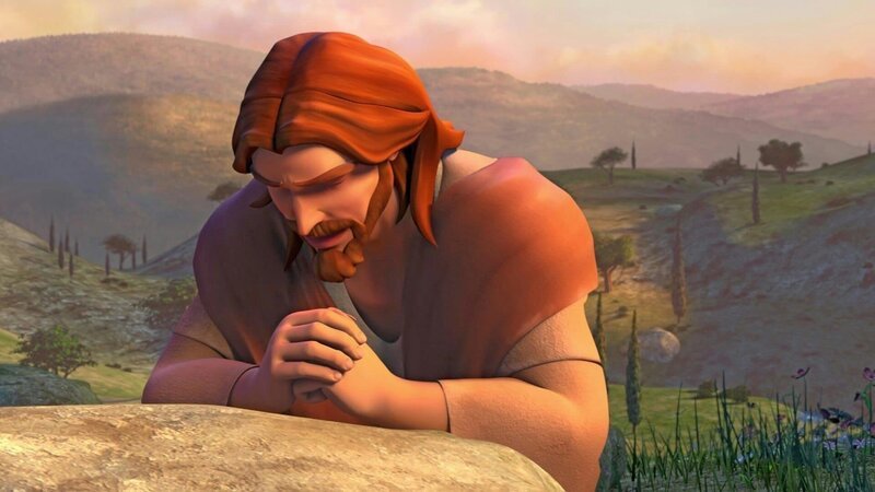 Jesus betet zu seinem Vater im Himmel – Bild: Bibel TV