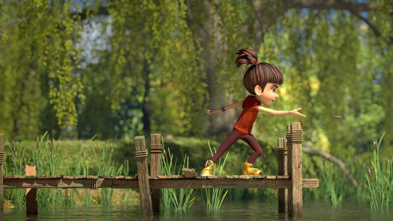 Beim Steine flitschen macht Bohnenstange so schnell keiner was vor. – Bild: La Station Animation