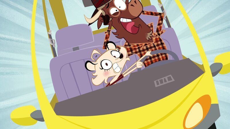 Hermione ist von Sherlock Yacks Fahrkünsten nicht begeistert! – Bild: ZDF/​Mondo tv