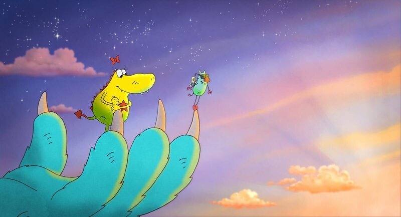 Molly und ihr bester Freund Edison genießen die Schönheit des Monsterlandes. – Bild: Wild Bunch /​ MKNS