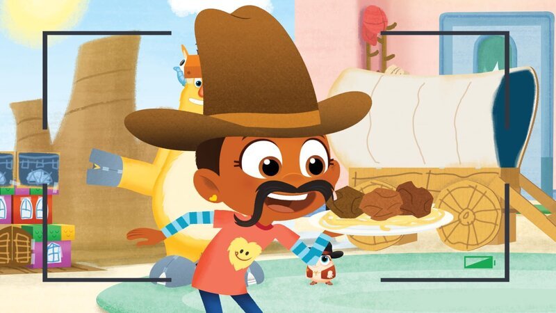 Esme hat als Spaghetti-Bandit leckere Beute gemacht. – Bild: KiKA/​Nelvana