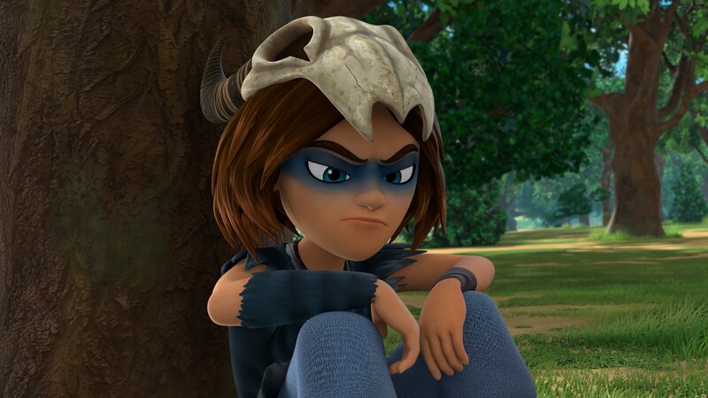 Stig ist verzweifelt. Ein neuer Schamane möchte ihn ersetzen und die Wikinger sind begeistert. – Bild: Method Animation /​ ZDF