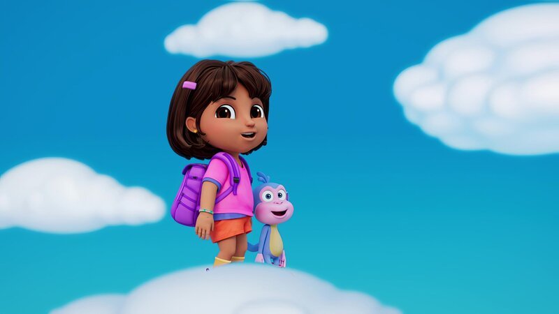 L-R: Diana Zermeño as the voice of Dora and Asher Colton Spence as the voice of Boots in DORA Streaming Paramount+. – Bild: ORF/​Paramount/​Viacom International