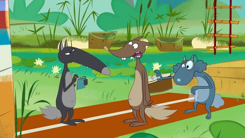 Während Alfred verhört wird, sammelt Valentin Beweismittel. – Bild: KiKA/​Samka Productions