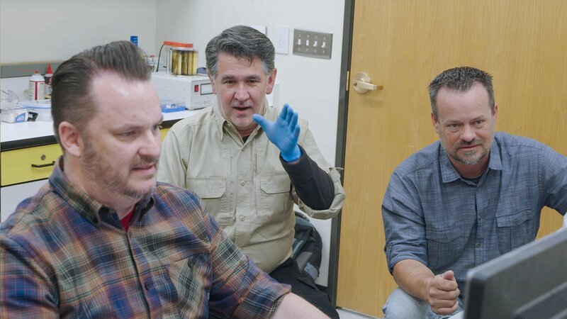 L – R: Brian Patchett, Erik Bard, Thomas Winterton – Bild: Prometheus Entertainment /​ THE HISTORY CHANNEL