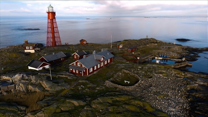 Der Leuchtturm Pater Noster, nördlich von Göteborg, wurde 1868 erbaut. – Bild: Windfall Films /​ ZDF