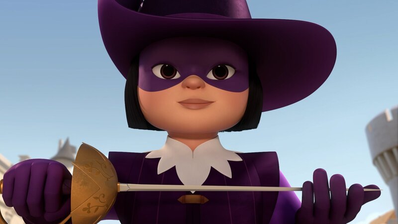 Porthos ist sehr stolz auf ihren schönen Degen. Er scheint aber auch magische Kräfte zu haben. – Bild: Method Animation – Palomar – ZDF – ZDF Studios