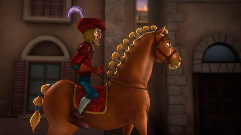 Pirat Sicario hat sich als Bote verkleidet. – Bild: KiKA