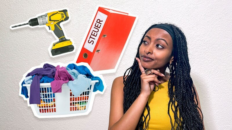 Wie sortiert man eigentlich dreckige Wäsche oder bohrt ein Loch? Wie gut hilft das Wissen aus der Schule bei Herausforderungen im Erwachsenen-Leben? Das fragt sich Reporterin Luam Kessette in dieser neuneinhalb-Folge. – Bild: WDR/​tvision