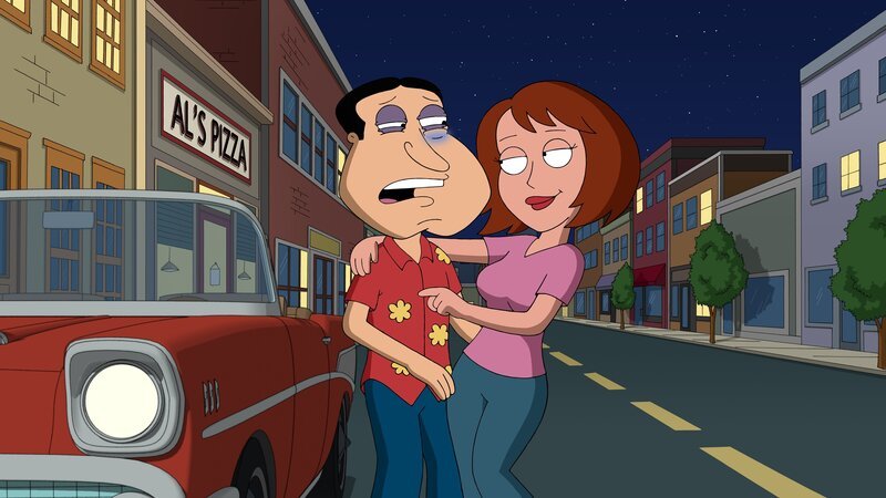 Eine leidenschaftlichen Affäre mit Sonja (r.) wird für Quagmire (l.) zu einem Spiel auf Leben und Tod … – Bild: 2014 Twentieth Century Fox Film Corporation. All rights reserved. Lizenzbild frei