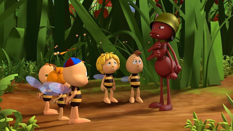 Paul schimpft mit den Drillingen, weil sie ihn an der Nase rumgeführt haben. – Bild: ZDF und Studio 100 Animation