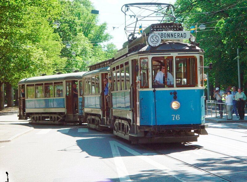 Oldtimer Straßenbahn in Stockholm. – Bild: SWR