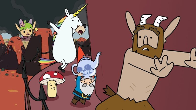 Die Helden Twinkle, Tupfen, Blümchen, Herbert und Hufius (von links) haben die, zuvor vom Koboldkönig gestohlene, Teekanne zurückerobert. – Bild: ZDF/​Tiger Aspect Kids & Family Limited, Movimenti Production, Zodiak Kids & Family France and Monello Productions 2025