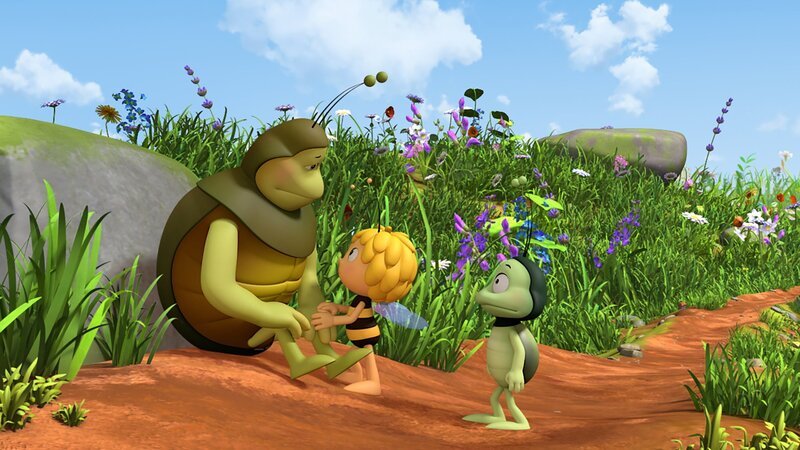 Kurt erzählt Maja und Ben von seiner Mistball-Aversion. – Bild: ZDF und Studio 100 Animation