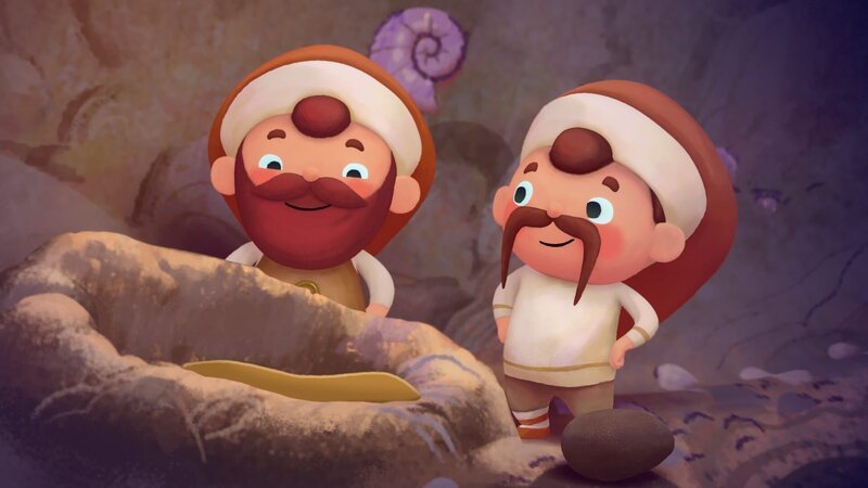 Die Lutken sind winzige Wesen, die in den Lausitzer Höhlen leben und gerne Brot backen. – Bild: rbb/​MDR/​NDR/​BlauePampelmuse