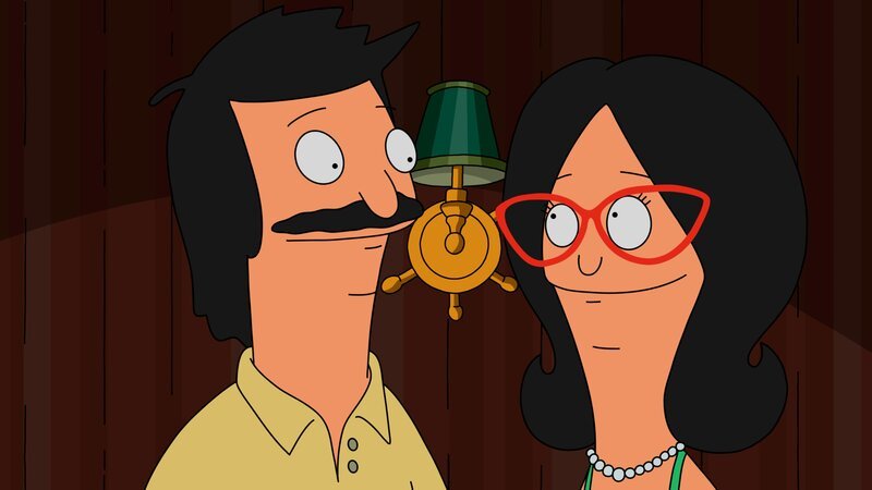 Während Linda (r.) Valentinstags-Speed-Dating im Lokal organisiert, macht Bob (l.) ihr nur halbherzig ein Valentinstagsgeschenk. Wird es zum Streit kommen? – Bild: ViacomCBS /​ FOX /​ FOX BROADCASTING /​ BOB’S BURGERS and TCFFC ALL RIGHTS RESERVED.