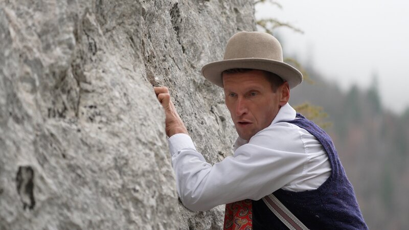 Szene „Steinfeld“ mit Rudolf Hauser als Paul Preuss – Bild: ServusTV /​ Stefan Aglassinger /​ Mediacreation