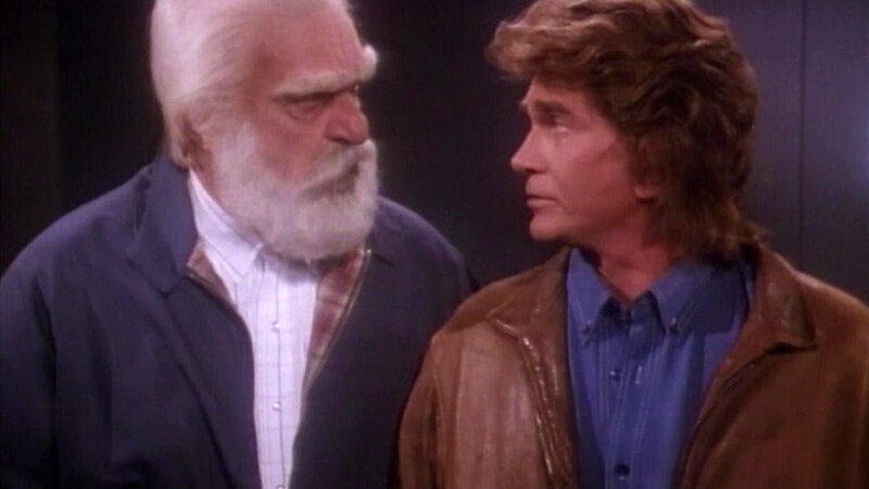 Schöne Zukunft Mark (Victor French) und Jonathan (Michael Landon) in der Zukunft. – Bild: BBL