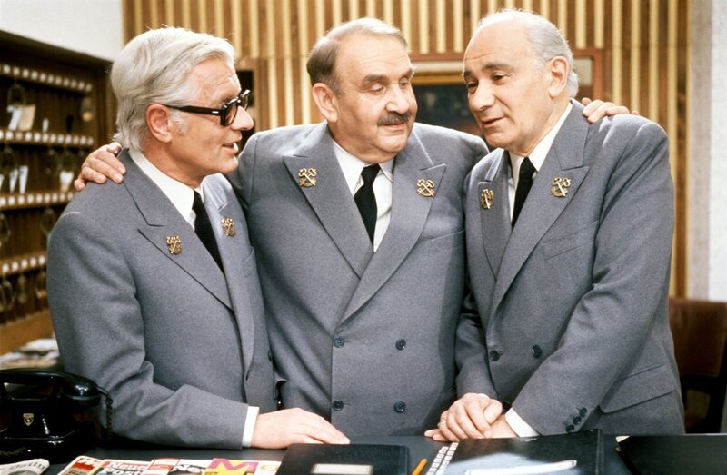 Maxi Böhm (Blecha), Fritz Eckhardt (Oswald Huber), Manfred Inger. – Bild: ORF III