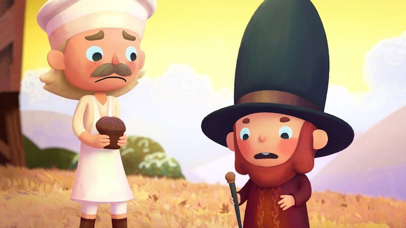 Die Mühle eines Müllers steht still. Dennoch teilt er sein letztes Brot mit einem hungrigen Wanderer. Doch der Wanderer ist nicht der, der er zu sein scheint. – Bild: rbb/​MDR/​NDR/​BlauePampelmuse