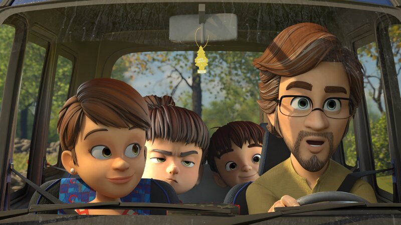 Familie Brandt zieht um aufs Land, ins beschauliche Kleinwiesental. Alle freuen sich darauf außer Bohnenstange. – Bild: La Station Animation /​ ZDF