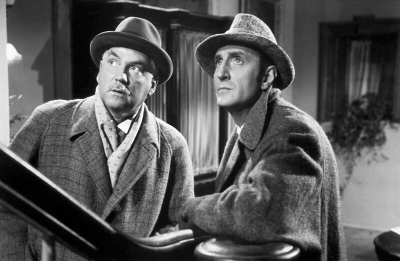v.li.: Dr. Watson (Nigel Bruce), Sherlock Holmes (Basil Rathbone) – Bild: PLURIMEDIA (Universal Pictures)