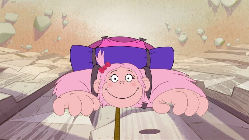 Tietie staunt über Wolfs Kletterkunst. – Bild: KiKA/​Samka Productions