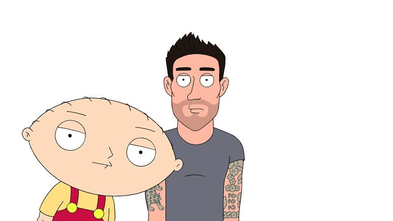 Stewie (l.) droht Brian mit Adam Levine (r.) Stimme – wenn er nicht macht, was er sagt … – Bild: 2014 Twentieth Century Fox Film Corporation. All rights reserved. Lizenzbild frei