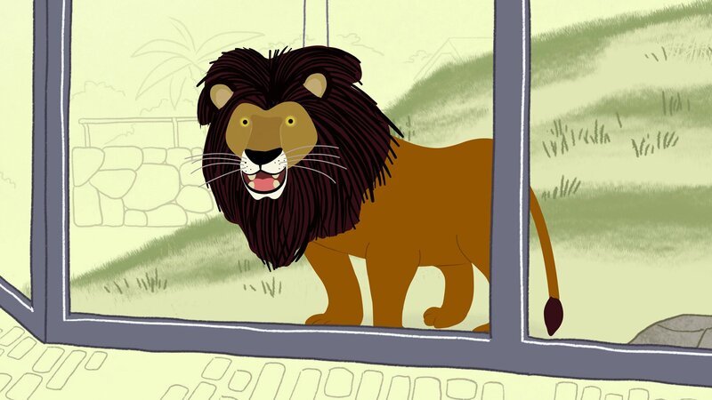 Löwe Louis hat keine Lust zu brüllen. Dann muss Valerie fürs Erste diese Aufgabe übernehmen. – Bild: Igloo Productions Ltd