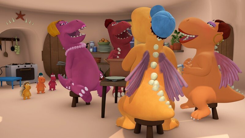 Kokosnuss und Oskar sind entsetzt. Das Treffen ihrer beider Eltern verläuft viel zu gut. – Bild: ZDF/​Caligari