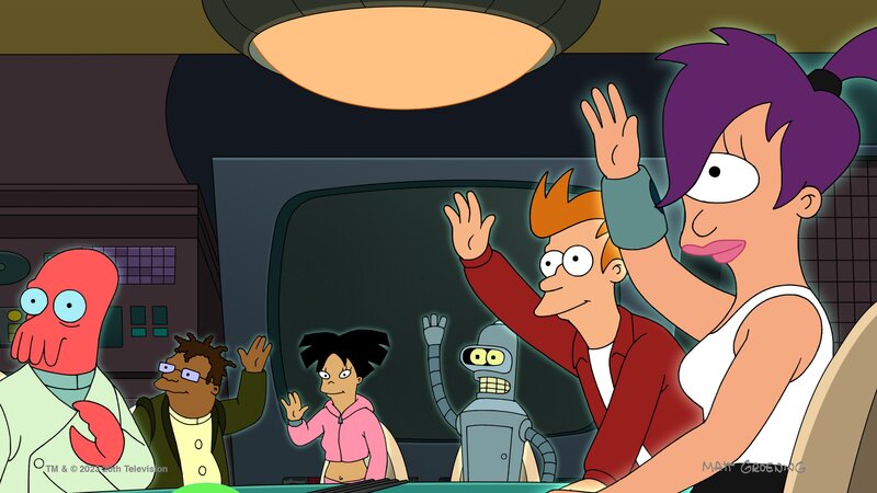 Die Crew untersucht, ob das Universum eine Simulation ist. – Bild: Matt Groening /​ HULU /​ 20th Television