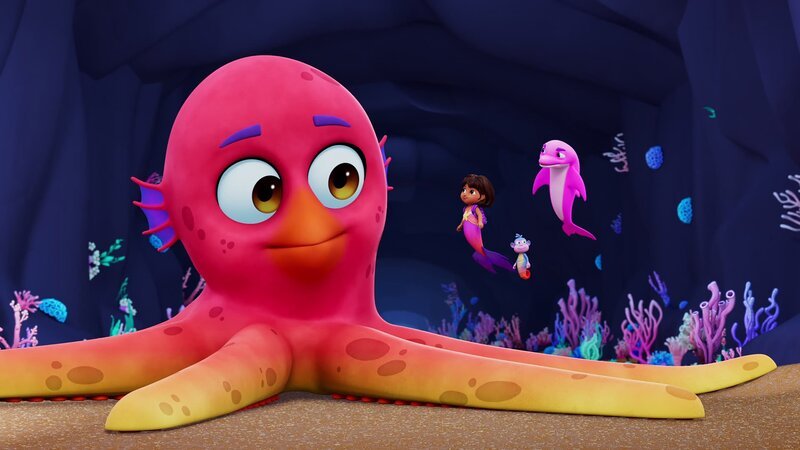 Dora (2.v.l.), Boots (2.v.r.), Rosa (r.) – Bild: Paramount