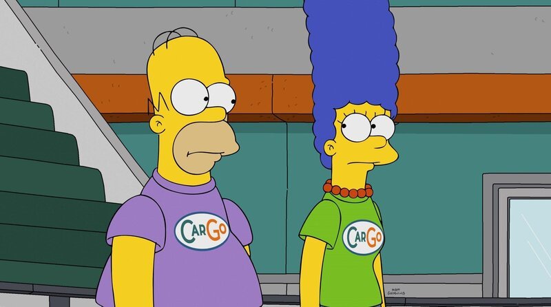 „Die Simpsons“, Folge: Homer zerstört versehentlich das unbezahlbare Fabergé Huhn von Mr. Burns. Homer findet einen neuen Job bei ‚CarGo‘, einer Firma für selbstfahrende Autos, und steigt auf der Karriereleiter auf. – Bild: TCFFC