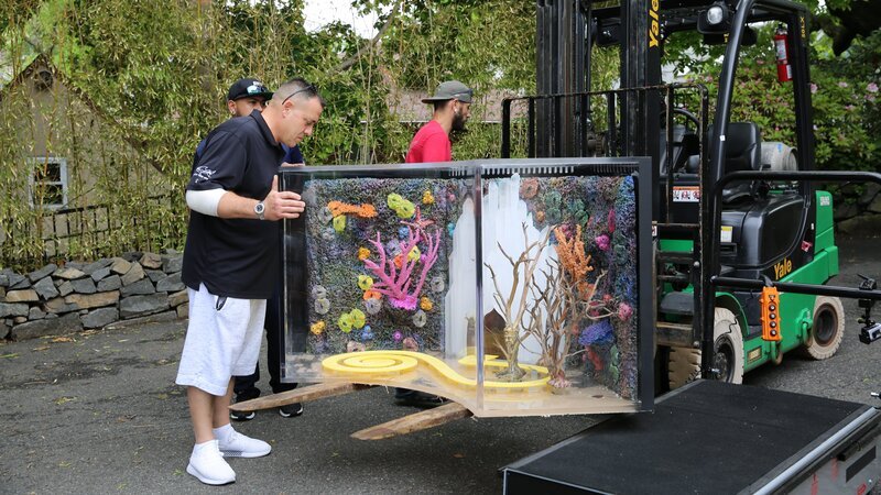 ATM installs Dr. Oz’’s aquarium. – Bild: Animal Planet /​ Discovery Communications