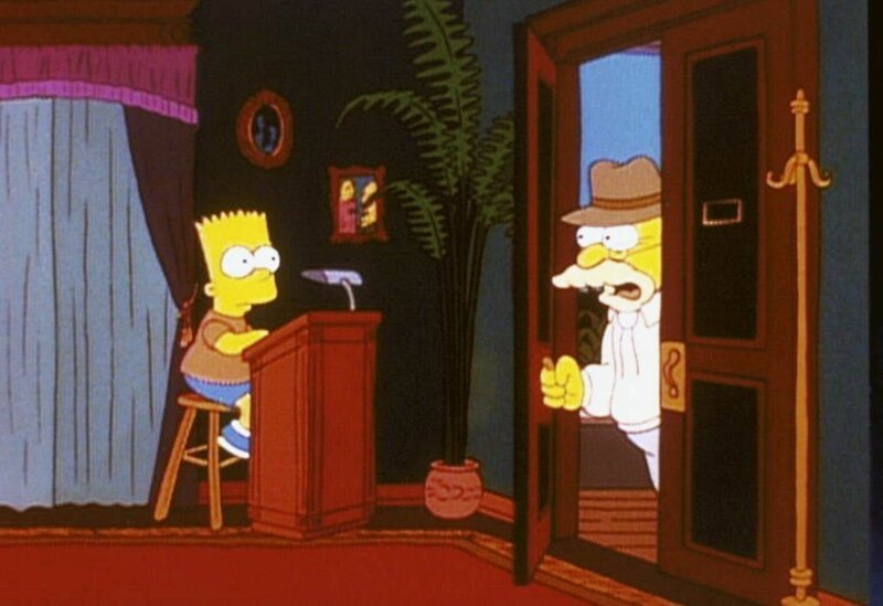 Bart (li.) ist erstaunt, dass auch Grandpa (re.) Belles Etablissement besucht. – Bild: PR7; ProSieben Media AG