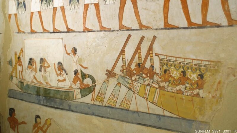 Der Nil in der antiken Malerei   +++ – Bild: RTL /​ Label News /​ Tempel von Luxor