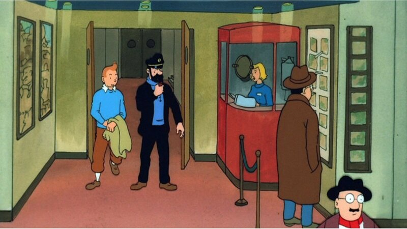 Tim (l.) und seine Begleiter reisen nach Khemed, um den Putschisten im Emirat zu helfen, nur um zu entdecken, dass Dr. Müller von einem weiteren mächtigen Drahtzieher, dem Millionär und Sklavenhändler „Di Gorgonzola“, unterstützt wird. Sie müssen nun gegen beide kämpfen, um Prinz Abdallah zu retten und die Machenschaften aufzudecken. – Bild: ZDF und © Ellipsanime/​France 3/​M6/​Nelvana