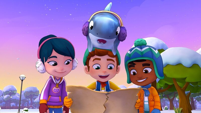 L-R: Olivia, Sharkdog, Max, und Royce. – Bild: Paramount