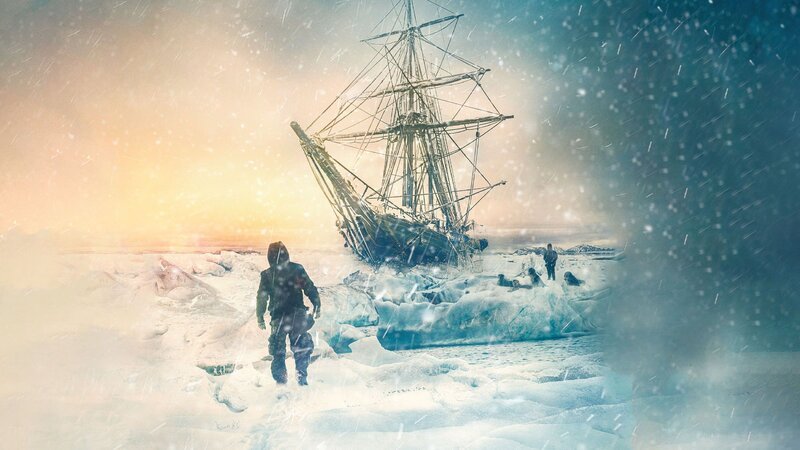 Artwork zu „Die Shackleton-Expedition – Kampf ums Überleben“  Die Verwendung des sendungsbezogenen Materials ist nur mit dem Hinweis und Verlinkung auf RTL+ gestattet. – Bild: RTL /​ (c) courtesy of Wild Pacific Media