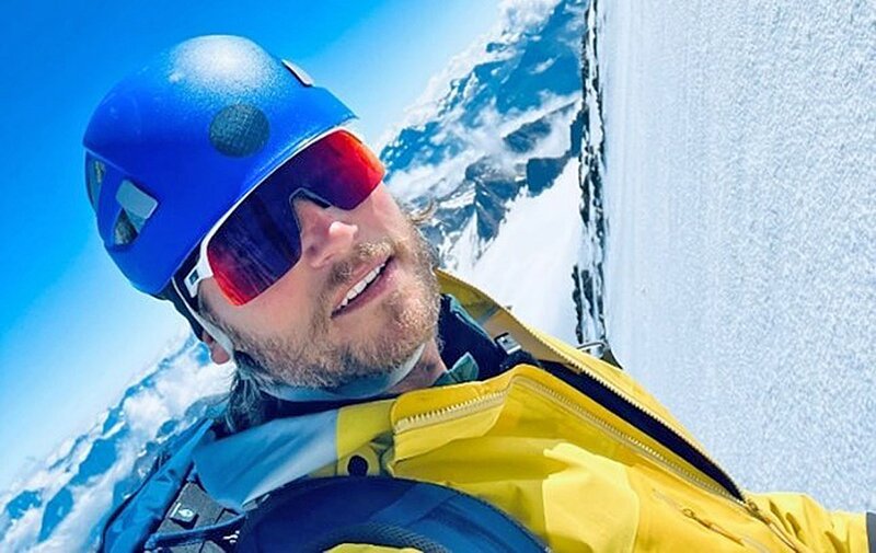 Sebastian Ströbel beim Aufstieg in der Nordwand der Wildspitze, dem zweithöchsten Berg Österreichs. – Bild: ZDF und Thomas Maerz
