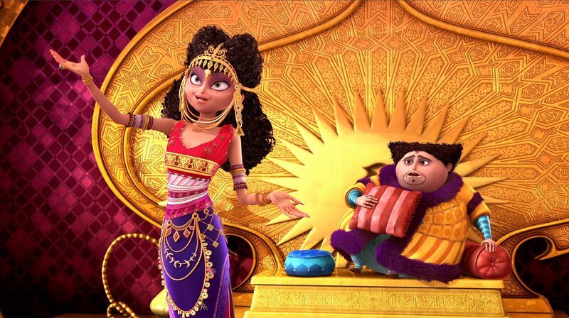 Dunyazad eröffnet Shazaman ihren neuesten, schaurig schönen Plan. – Bild: rbb/​Hahn Film AG/​Chocolate Liberation Front Pty Ltd/​Toonz Entertainment Pte Ltd