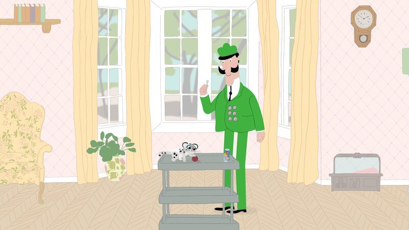 Sultan, das Schneeleoparden-Baby ist krank. Er braucht nun eine ganz spezielle Behandlung, um wieder gesund zu werden. – Bild: KiKA/​Igloo Productions Ltd