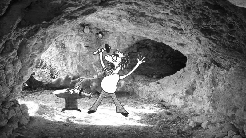 Dieses Schwert lässt Drachen zittern! Siegfried – der Sohn von Sieglinde und Siegmund – hat sich „Nothung“ höchstselbst geschmiedet, um damit den Drachen Fafner umzulegen. Der liegt fett und faul auf dem Nibelungenschatz und dem Zauberring. Kommt es zum Showdown? Teil 3 aus Richard Wagners Tetralogie „Der Ring des Nibelungen“ als Comic-Video und von Kindern erzählt. – Bild: ZDF und BR, Alex Naumann