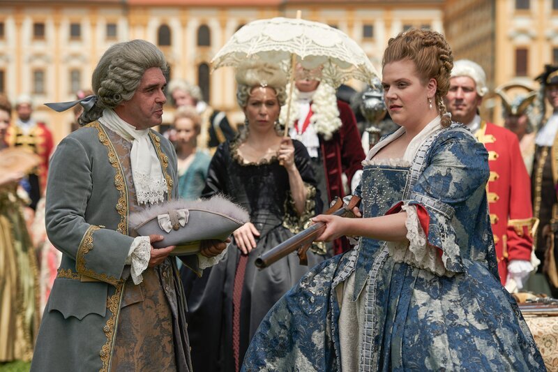 (v.li.): Tarouca (Peter Kočíš), Elizabeth (Zuzana Stivínová), Maria Theresia (Stefanie Reinsperger). – Bild: ORF/​MR Film/​Czech Television/​Julie Vrabelová